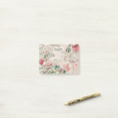 Franse Rozen Passionbloemen Post-it Notes (Op bureau)