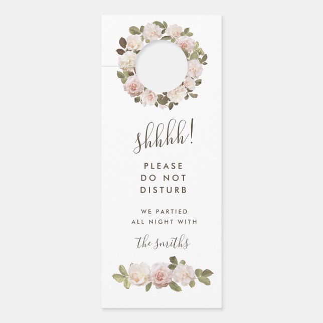  Franse Rozen storen de deurenschakelaar niet Deurhanger (Voorkant)