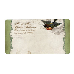 Franse Rozen Tortelduifjes Vintage Lace - Sage Gre Etiket