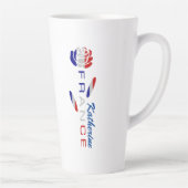 Franse Rozen vlag gepersonaliseerd Latte Mok (Rechts)