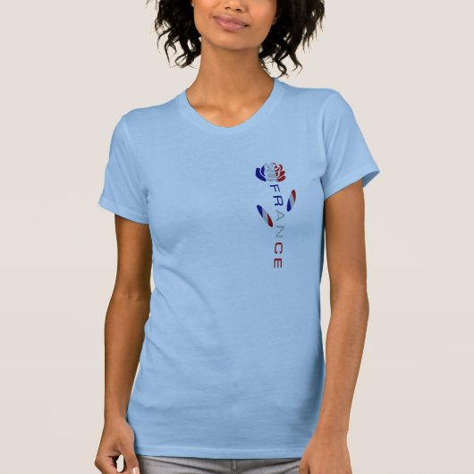Franse Rozen vlag T-shirt (Voorkant)