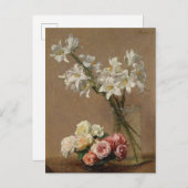 Franse Rozen voor het schilderen en gelilies Briefkaart (Voorkant / Achterkant)