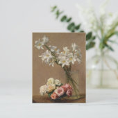 Franse Rozen voor het schilderen en gelilies Briefkaart (Staand voorkant)