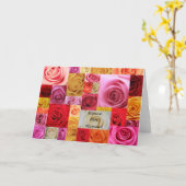 Franse rozen voor patchwork in Moederdag Kaart (Gele Bloem)