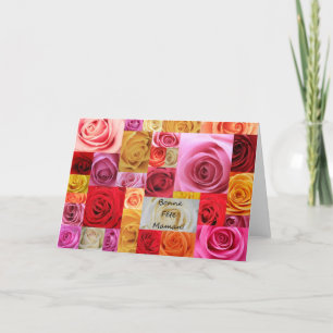Franse rozen voor patchwork in Moederdag Kaart