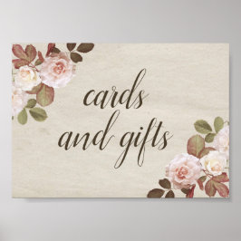  Franse Rozen Wedding Favor Sign Poster