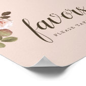  Franse Rozen Wedding Favor Sign Poster (Hoek)