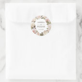  Franse Rozen Wreath Wedding Favor Sticker (Tas)