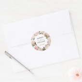  Franse Rozen Wreath Wedding Favor Sticker (Envelop)