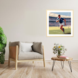 Franse rugbyspeler Art Print