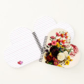 Franse rustieke bloemen hart gevormd Notitieboek (Binnen)