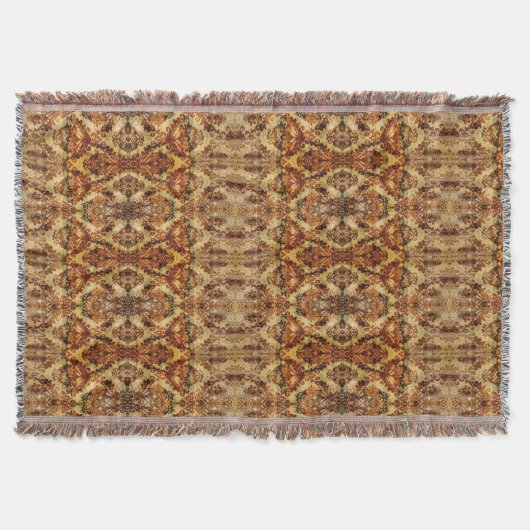  Franse rustieke herfst Herfst bruin Damask Deken (Voorkant)