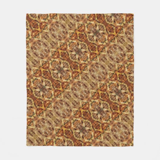  Franse rustieke herfst Herfst bruin Damask Fleece Deken (Voorkant)