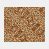 Franse rustieke herfst Herfst bruin Damask Fleece Deken (Voorkant (Horizontaal))