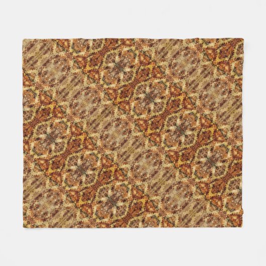 Franse rustieke herfst Herfst bruin Damask Fleece Deken (Voorkant (Horizontaal))