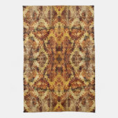 Franse rustieke herfst Herfst bruin Damask Theedoek (Verticaal)