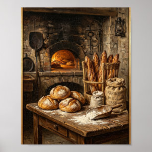 Franse Rustieke Koperen Keukenbakkerij II Poster