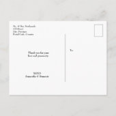 Franse Rustieke Trouwfoto Collage  "Merci" Aankondigingskaart (Achterkant)