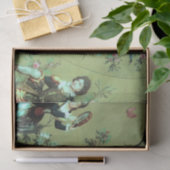 Franse Sage Green Toile Victoriaans Stijl Decoupag Tissuepapier (Geschenk)