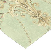 Franse salie groene Victoriaans stijl bloemenrococ Lange Tafelloper (Hoek)