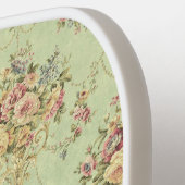 Franse salie groene Victoriaans stijl bloemenrococ Pickleball Paddle (Links Detail)