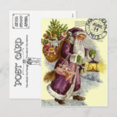  Franse Santa Christmas Eve Trek Collage Feestdagenkaart (Voorkant / Achterkant)