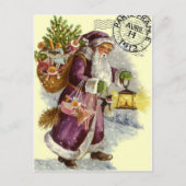  Franse Santa Christmas Eve Trek Collage Feestdagenkaart (Voorkant)