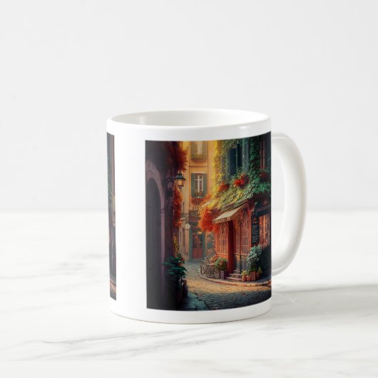 Franse Scene Classic Mok, 11 oz Koffiemok (Voorkant rechts)