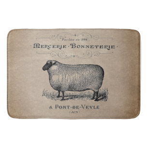  Franse schapenhouderij met ouderdom Muslin Badmat