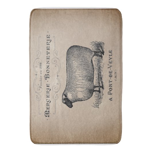  Franse schapenhouderij met ouderdom Muslin Badmat (Voorkant Verticaal)