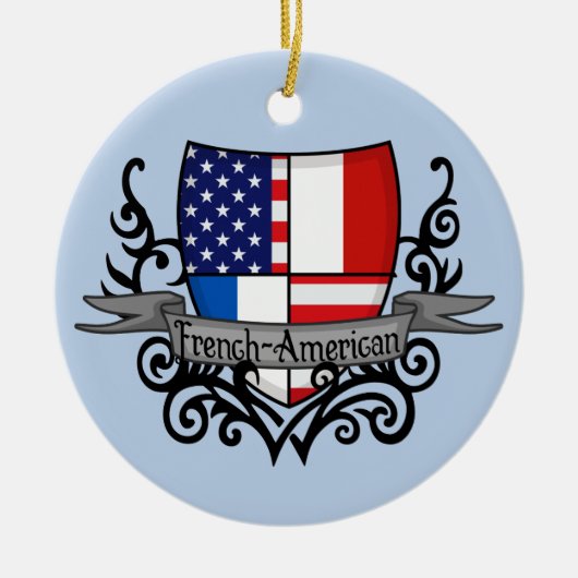 Franse Scheepsvlag Keramisch Ornament (Voorkant)