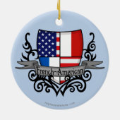 Franse Scheepsvlag Keramisch Ornament (Achterkant)