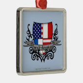 Franse Scheepsvlag Metalen Ornament (Rechts)