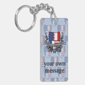 Franse Scheepsvlag Sleutelhanger (Voorkant Links)