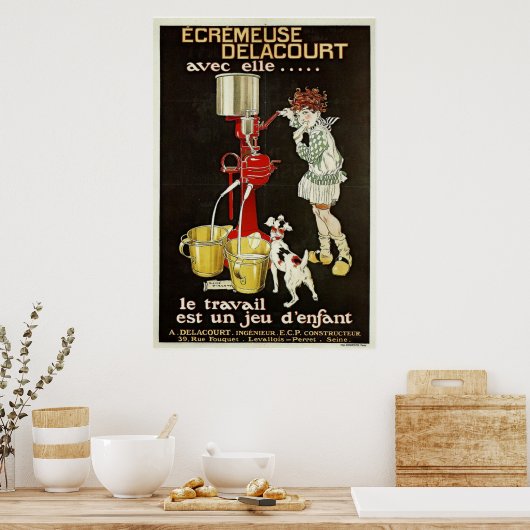 Franse scheidingsmachine AD Poster (Keuken)