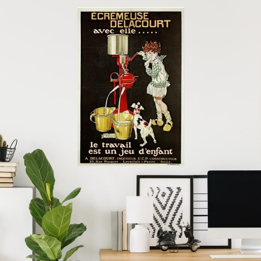  Franse scheidingsmachine AD Poster (Thuiskantoor)