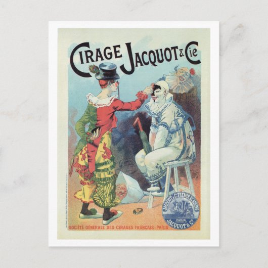 Franse schoen, poolschoen, clowns Briefkaart (Voorkant)