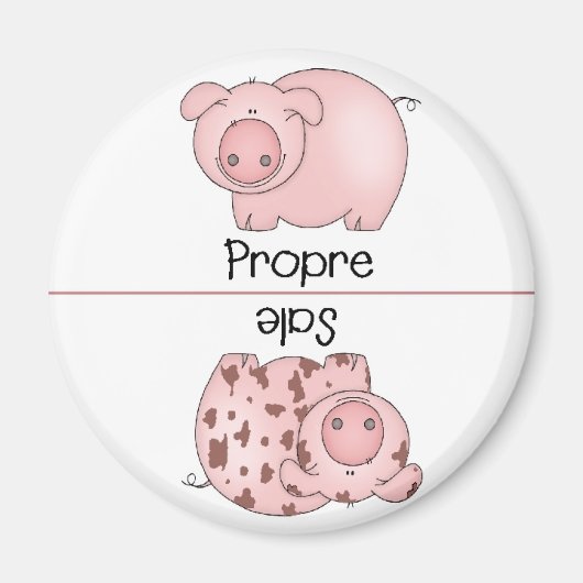 Franse schone vuile vaatwasser magneten (Voorkant)