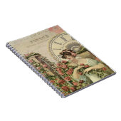 Franse schoonheid met Flowers Journal Notitieboek (Rechterzijde)