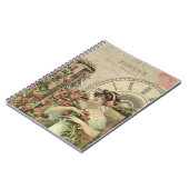 Franse schoonheid met Flowers Journal Notitieboek (Linkerzijde)