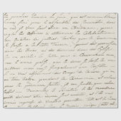 Franse Script Gold Letter Beige Cadeaupapier (Vlak)