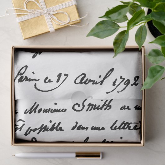 Franse Script  Letter Botany Decoupage Tissuepapier (Geschenk)