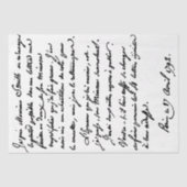 Franse Script  Letter Botany Decoupage Tissuepapier (Voorkant)