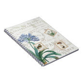 Franse Script Natuur Flower Bird Mushroom Notitieboek (Rechterzijde)