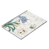  Franse Script Natuur Flower Bird Mushroom Notitieboek (Linkerzijde)