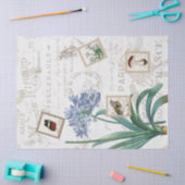  Franse Script Natuur Flower Bird Mushroom Tissuepapier (Craft)