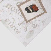  Franse Script Natuur Flower Bird Mushroom Tissuepapier (Detail)