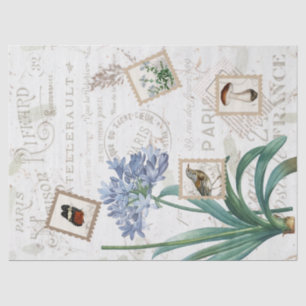  Franse Script Natuur Flower Bird Mushroom Tissuepapier