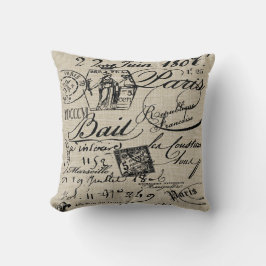 Franse Script Pillow Kussen