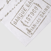 Franse Script  Stamped Letter Decoupage Tissuepapier (Detail)